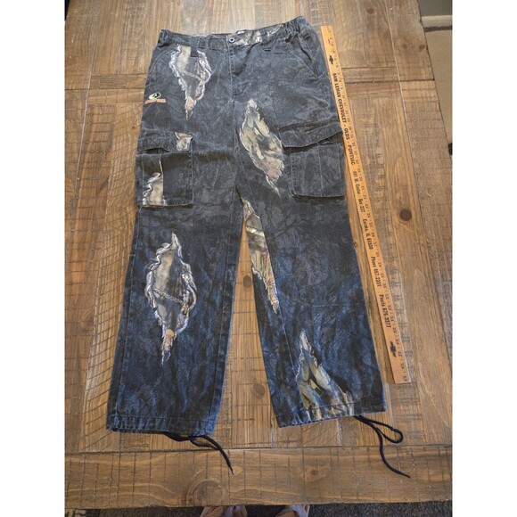 undefined Other - New Mossy Oak Men Break-Up Eclipse Cargo Pants Black Camo  Sz  32x34